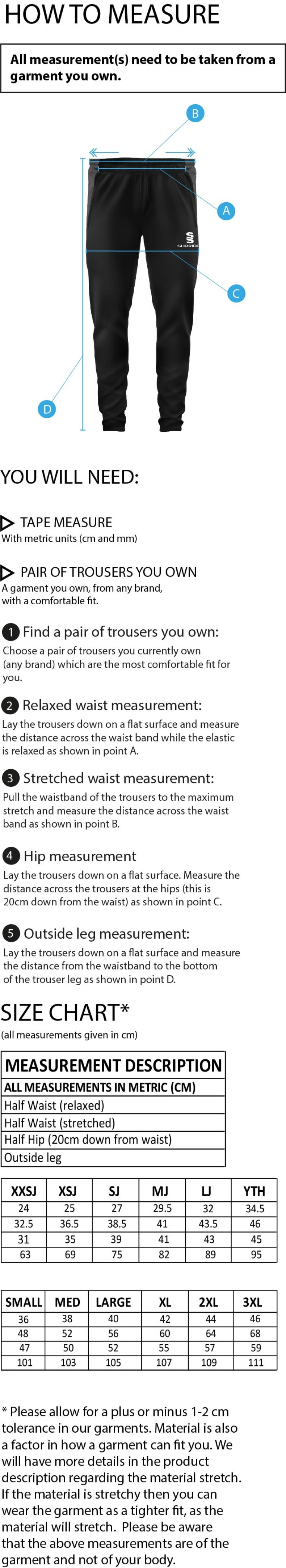 Ram CC - Skinny Pant : Black - Size Guide